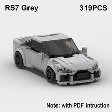 RS6 Avant R8 GT3 RS7 Speed Sports Car Building Blocks Toy