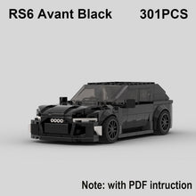 RS6 Avant R8 GT3 RS7 Speed Sports Car Building Blocks Toy