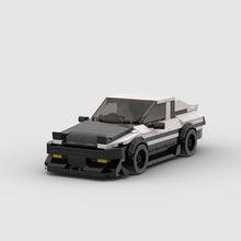 AE86 Black White Building Blocks Toy Car